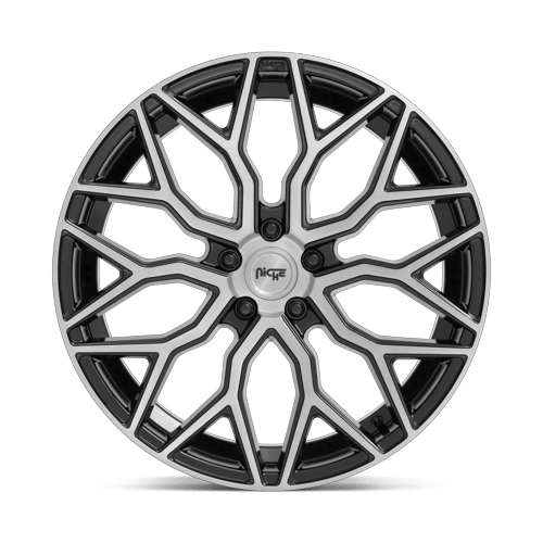 19X8.5 Niche M262 MAZZANTI Gloss Black Brushed Face 5X114.3 ET35 wheel/rim