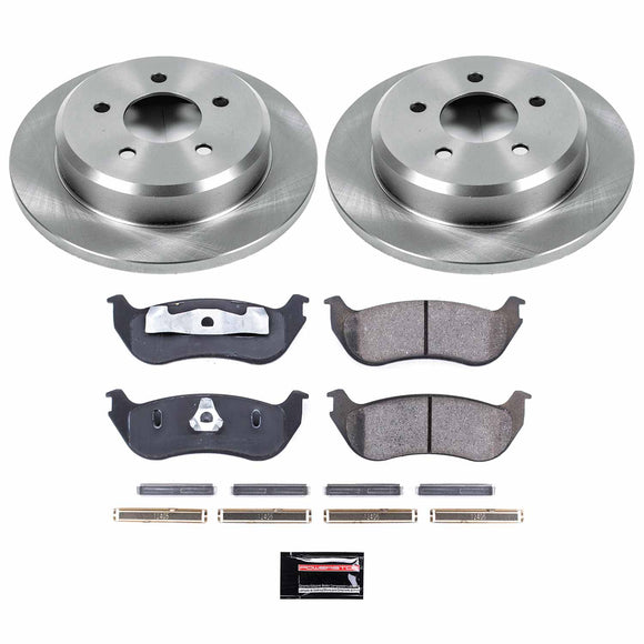 PowerStop OE Stock Replacement Low-Dust Ceramic Brake Pad and Rotor Kit