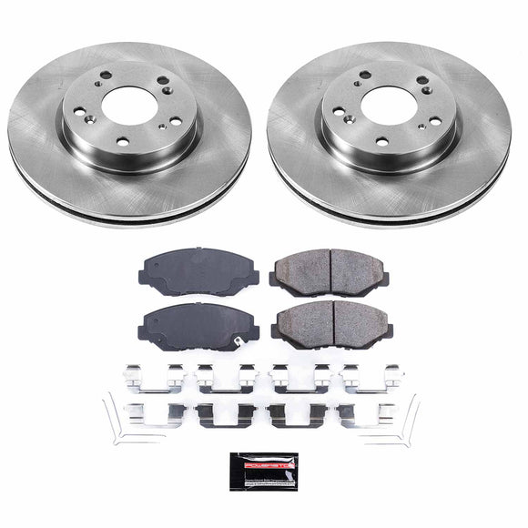 PowerStop OE Stock Replacement Low-Dust Ceramic Brake Pad and Rotor Kit