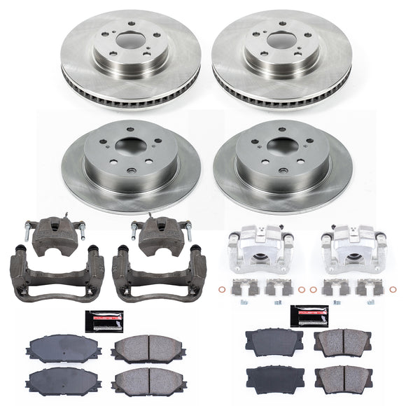 PowerStop OE Stock Replacement Low-Dust Ceramic Brake Pad, Rotor and Caliper Kit