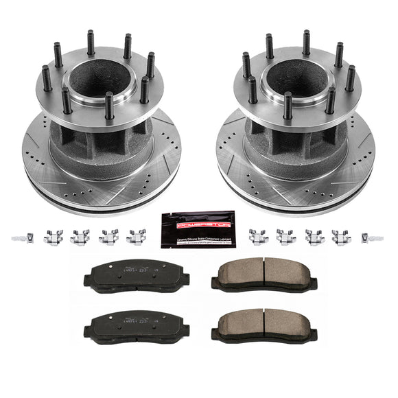 PowerStop Z23 Daily Driver Carbon-Fiber Ceramic Brake Pad and Drilled & Slotted