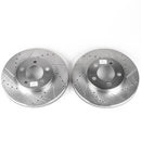 PowerStop Evolution Drilled Slotted Rotors Pair Front For Mercury Cougar