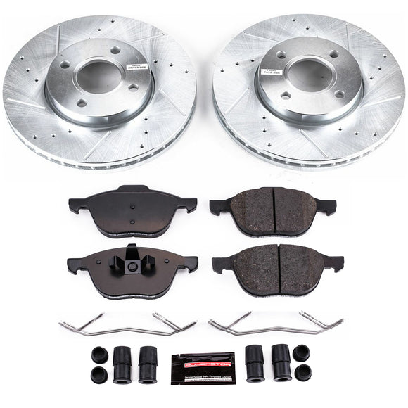 PowerStop Z23 Daily Driver Carbon-Fiber Ceramic Brake Pad and Drilled & Slotted