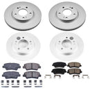 PowerStop Genuine Geomet Coated Rotor and Low-Dust Ceramic Brake Pad Kit