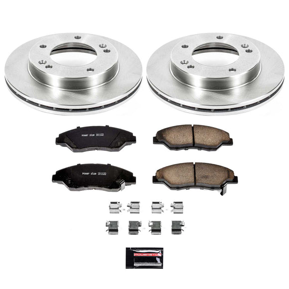 PowerStop OE Stock Replacement Low-Dust Ceramic Brake Pad and Rotor Kit