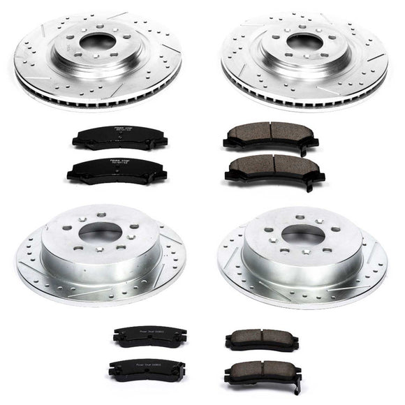 PowerStop Z23 Daily Driver Carbon-Fiber Ceramic Brake Pad and Drilled & Slotted
