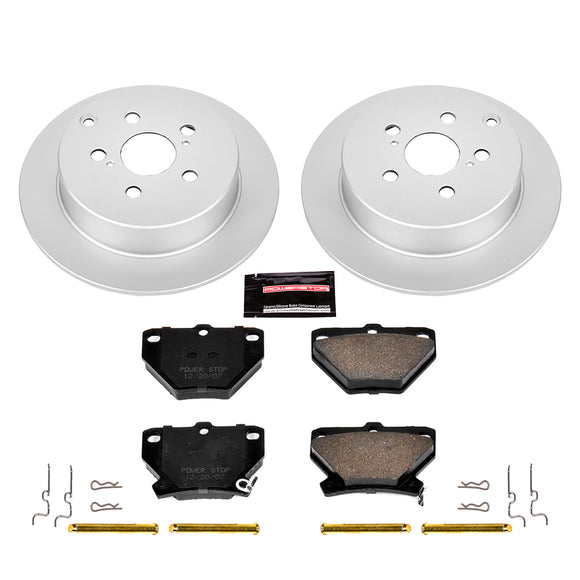 PowerStop Genuine Geomet Coated Rotor and Low-Dust Ceramic Brake Pad Kit