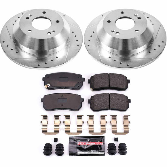 PowerStop Z23 Daily Driver Carbon-Fiber Ceramic Brake Pad and Drilled & Slotted