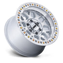 17X9 KMC KM549 GRS Gloss Silver W/ Machined Face 6x139.7 ET0 Wheel Rim
