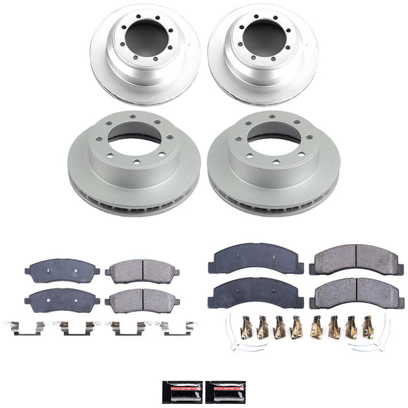PowerStop Genuine Geomet Coated Rotor and Low-Dust Ceramic Brake Pad Kit