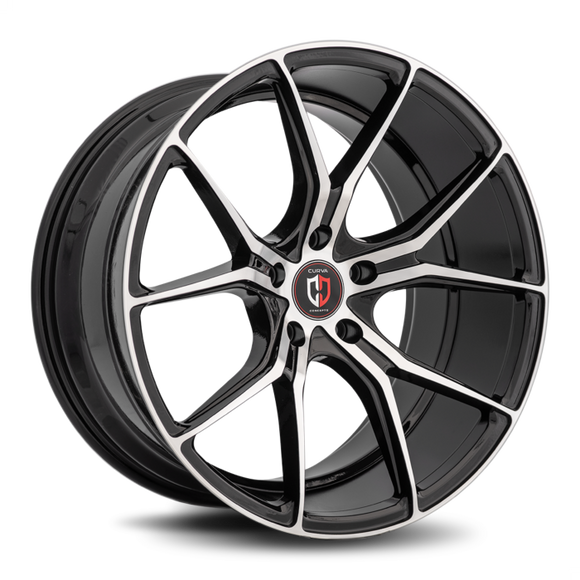 20x10 Curva C42 Gloss Black Machine Face 5x114.3 ET38 wheel/rim