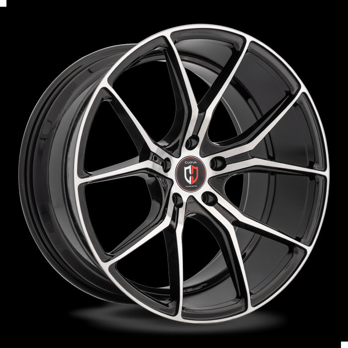 20x10 Curva C42 Gloss Black Machine Face 5x114.3 ET38 wheel/rim