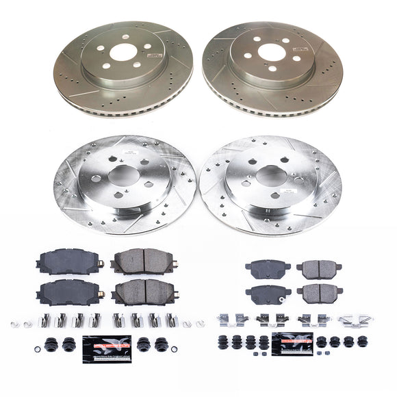 PowerStop Z23 Daily Driver Carbon-Fiber Ceramic Brake Pad and Drilled & Slotted