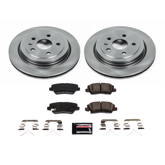PowerStop OE Stock Replacement Low-Dust Ceramic Brake Pad and Rotor Kit