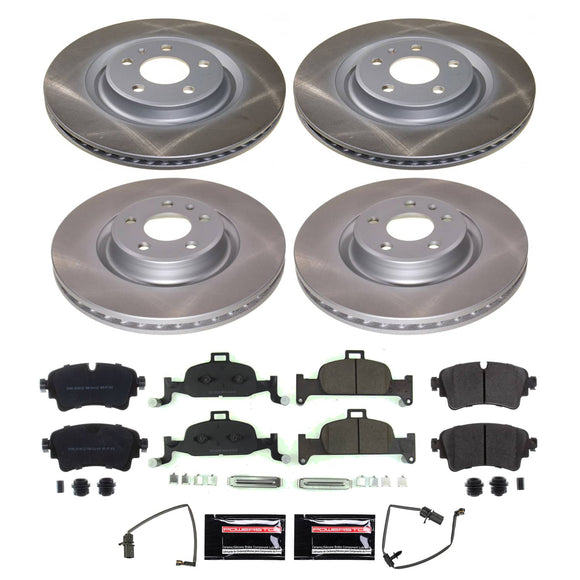PowerStop Semi-Coated Rotor and Low-Dust Ceramic Brake Pad Kit