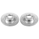 PowerStop Evolution Drilled Slotted Rotors Pair Front For LRover Range Rover