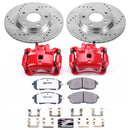 PowerStop Z26 Street Performance Ceramic Brake Pad, Drilled Slotted Rotor, and C