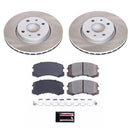 PowerStop Semi-Coated Rotor and Low-Dust Ceramic Brake Pad Kit