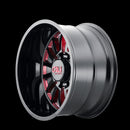 24x14 Cali Off-Road Summit  Black/Red Milled Spokes 8x180 ET-76 wheel-5