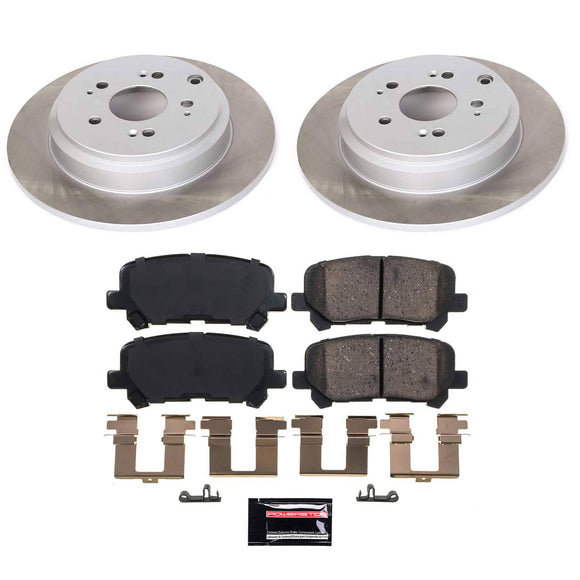 PowerStop Semi-Coated Rotor and Low-Dust Ceramic Brake Pad Kit
