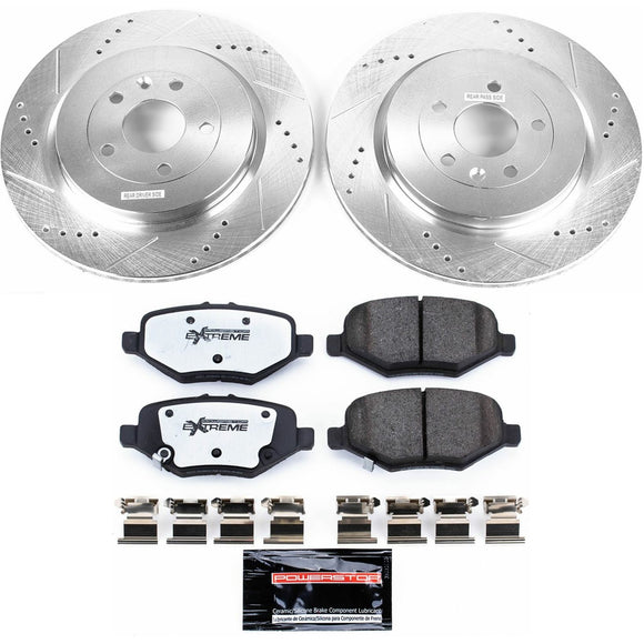 PowerStop Z36 Carbon-Fiber Ceramic Brake Pad with Drilled and Slotted Rotor Kit