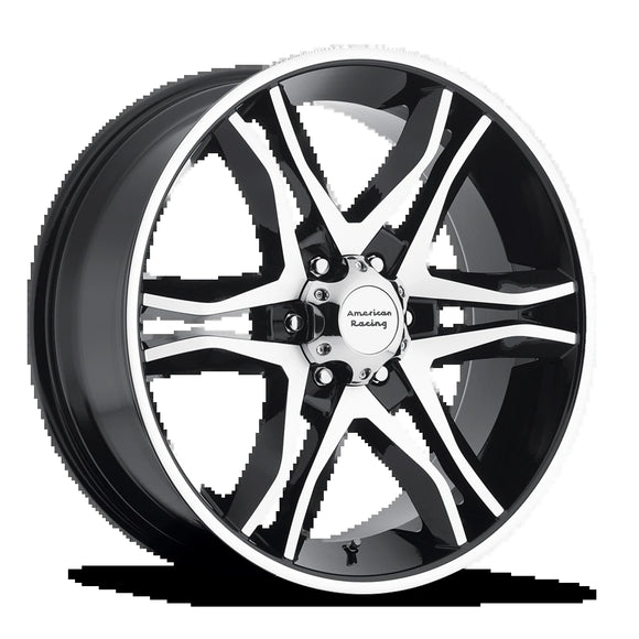 17x8 American Racing Mainline Black Wheel/Rim 6x135 17-8 6-135 ET25