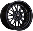 17x7 XXR 521 Black / Gold Rivets 5x100/114.3 ET38