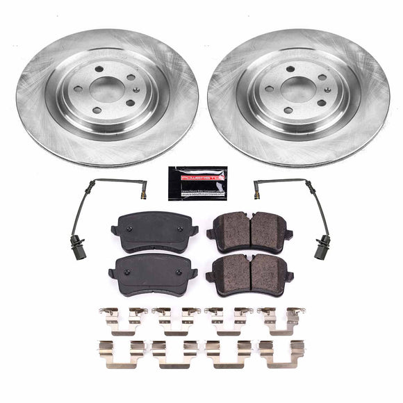 PowerStop OE Stock Replacement Low-Dust Ceramic Brake Pad and Rotor Kit