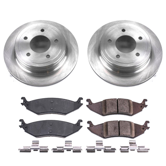 PowerStop OE Stock Replacement Low-Dust Ceramic Brake Pad and Rotor Kit