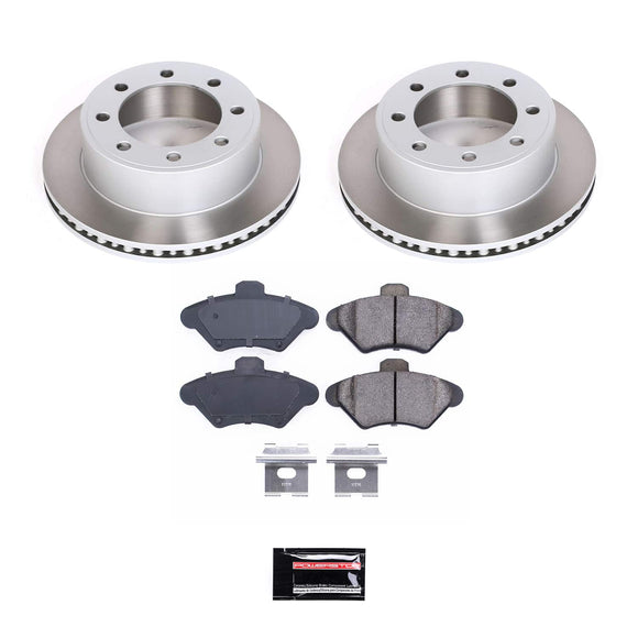 PowerStop Semi-Coated Rotor and Low-Dust Ceramic Brake Pad Kit
