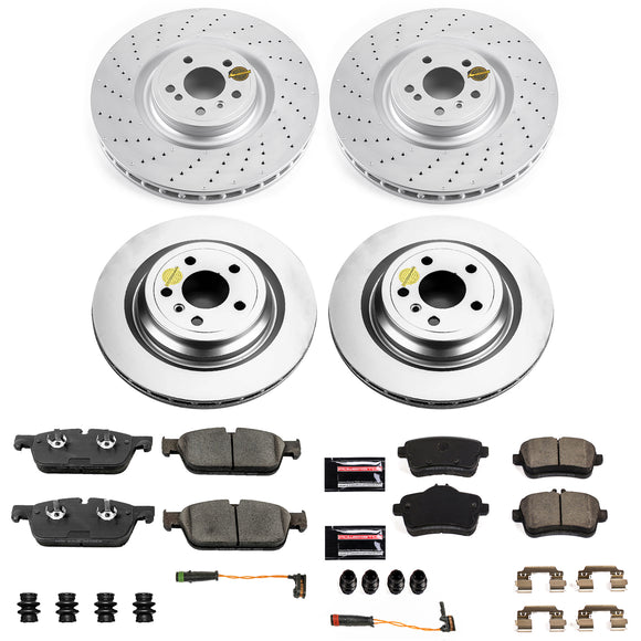 PowerStop Genuine Geomet Coated Rotor and Carbon-Fiber Ceramic Brake Pad Kit