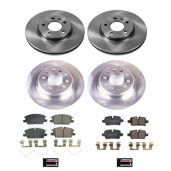 PowerStop OE Stock Replacement Low-Dust Ceramic Brake Pad and Rotor Kit
