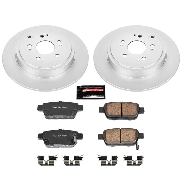 PowerStop Genuine Geomet Coated Rotor and Low-Dust Ceramic Brake Pad Kit