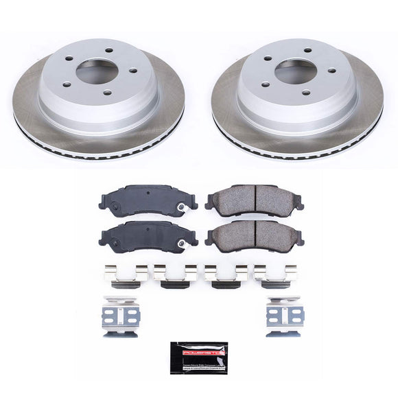 PowerStop Semi-Coated Rotor and Low-Dust Ceramic Brake Pad Kit