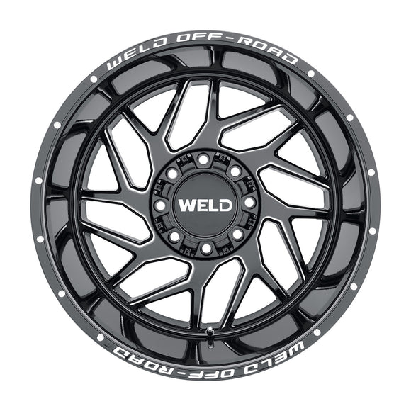 20x12 WELD Off-Road Fulcrum Black Milled 8x170 ET-44 CB125.1 Wheel Rim