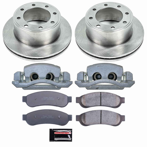 PowerStop OE Stock Replacement Low-Dust Ceramic Brake Pad, Rotor and Caliper Kit