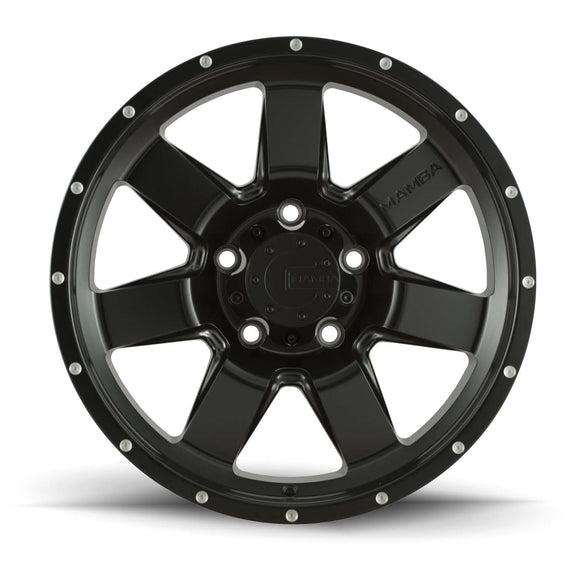 17x9 Mamba M14 Matte Black 5x127 5x5 ET-12 Wheel Rim
