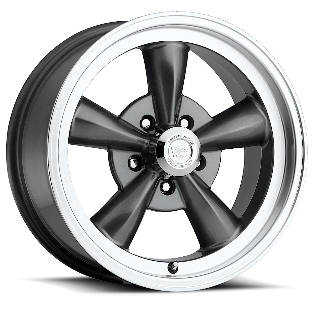 17x8 Vision 141H Legend 5 Gunmetal Machined 5x114.3 5x4.5 ET0 Wheel Rim