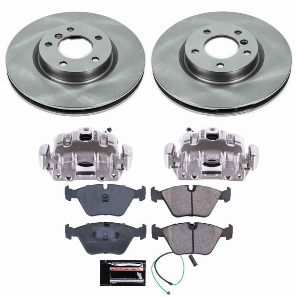 PowerStop OE Stock Replacement Low-Dust Ceramic Brake Pad, Rotor and Caliper Kit