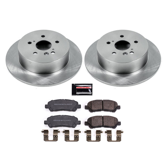 PowerStop OE Stock Replacement Low-Dust Ceramic Brake Pad and Rotor Kit