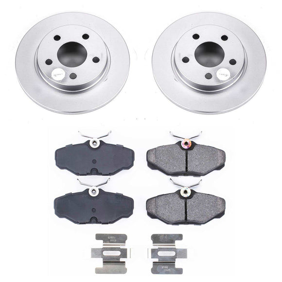 PowerStop Genuine Geomet Coated Rotor and Low-Dust Ceramic Brake Pad Kit