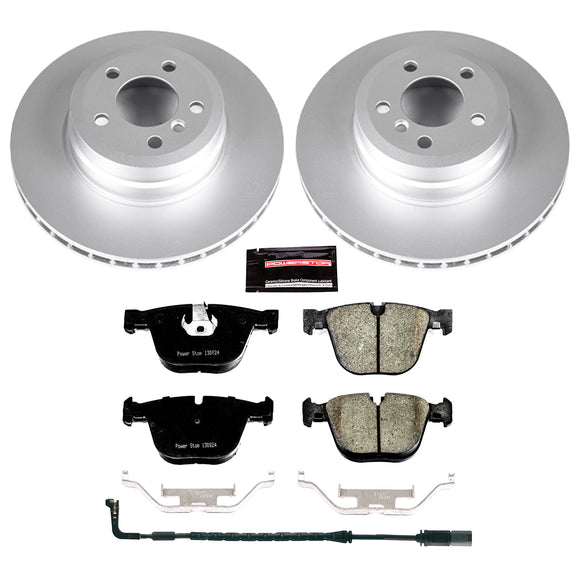 PowerStop Genuine Geomet Coated Rotor and Carbon-Fiber Ceramic Brake Pad Kit