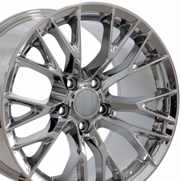 17" Replica Wheel CV22 Fits Chevrolet Corvette - C7 Z06 Rim 17x9.5 Chrome Wheel