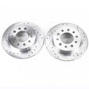 PowerStop Evolution Drilled Slotted Rotors Pair Rear For Hyundai Tiburon