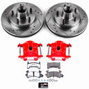 PowerStop Z26 Street Performance Ceramic Brake Pad, Drilled Slotted Rotor, and C