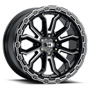 16x8 Vision 405 Korupt Black Milled Spoke 6x139.7 6x5.5 ET0 Wheel Rim