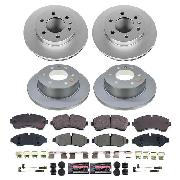 PowerStop Genuine Geomet Coated Rotor and Carbon-Fiber Ceramic Brake Pad Kit