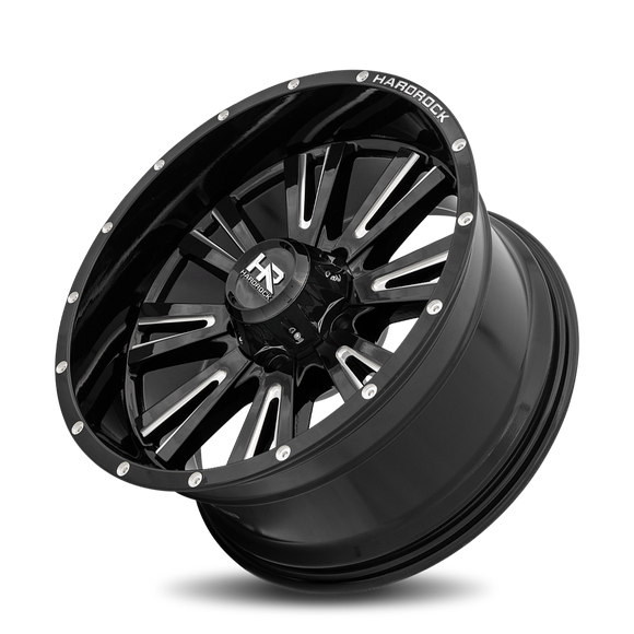 20x10 Hardrock Spine XPosed Gloss Black Milled 6x135 ET-19 wheel/rim