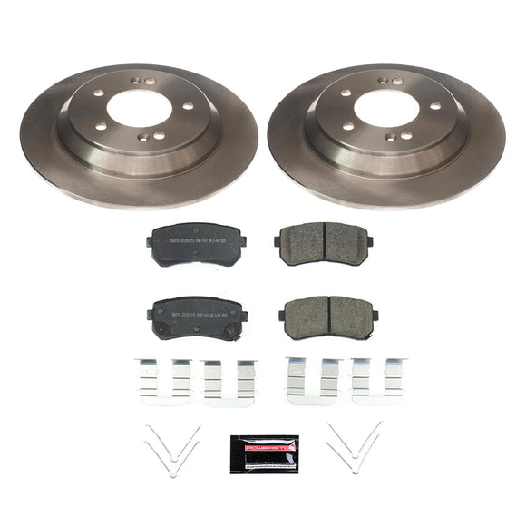 PowerStop OE Stock Replacement Low-Dust Ceramic Brake Pad and Rotor Kit