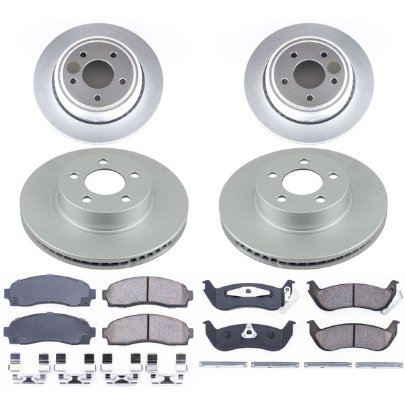 PowerStop Genuine Geomet Coated Rotor and Low-Dust Ceramic Brake Pad Kit